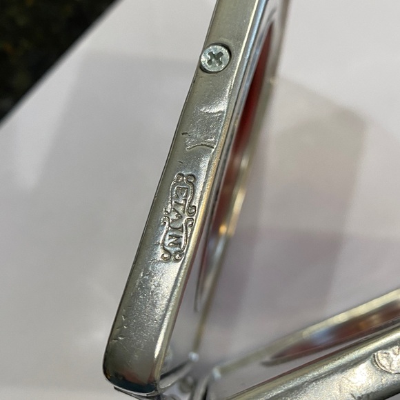 Vintage, hinged, double pewter frame, most likely 
 from the brand Pierre Deux. - Picture 6 of 7